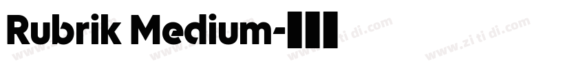 Rubrik Medium字体转换